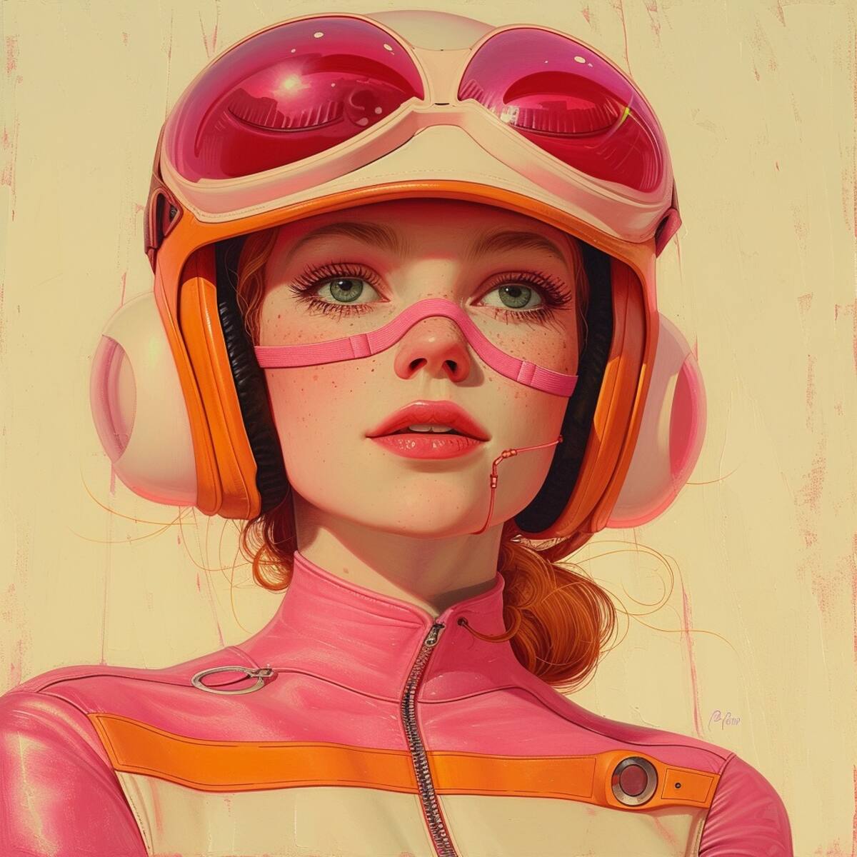 Penélope Glamour renace con elegancia: la IA la ve deslumbrante en tonos rosa y maquillaje perfecto.