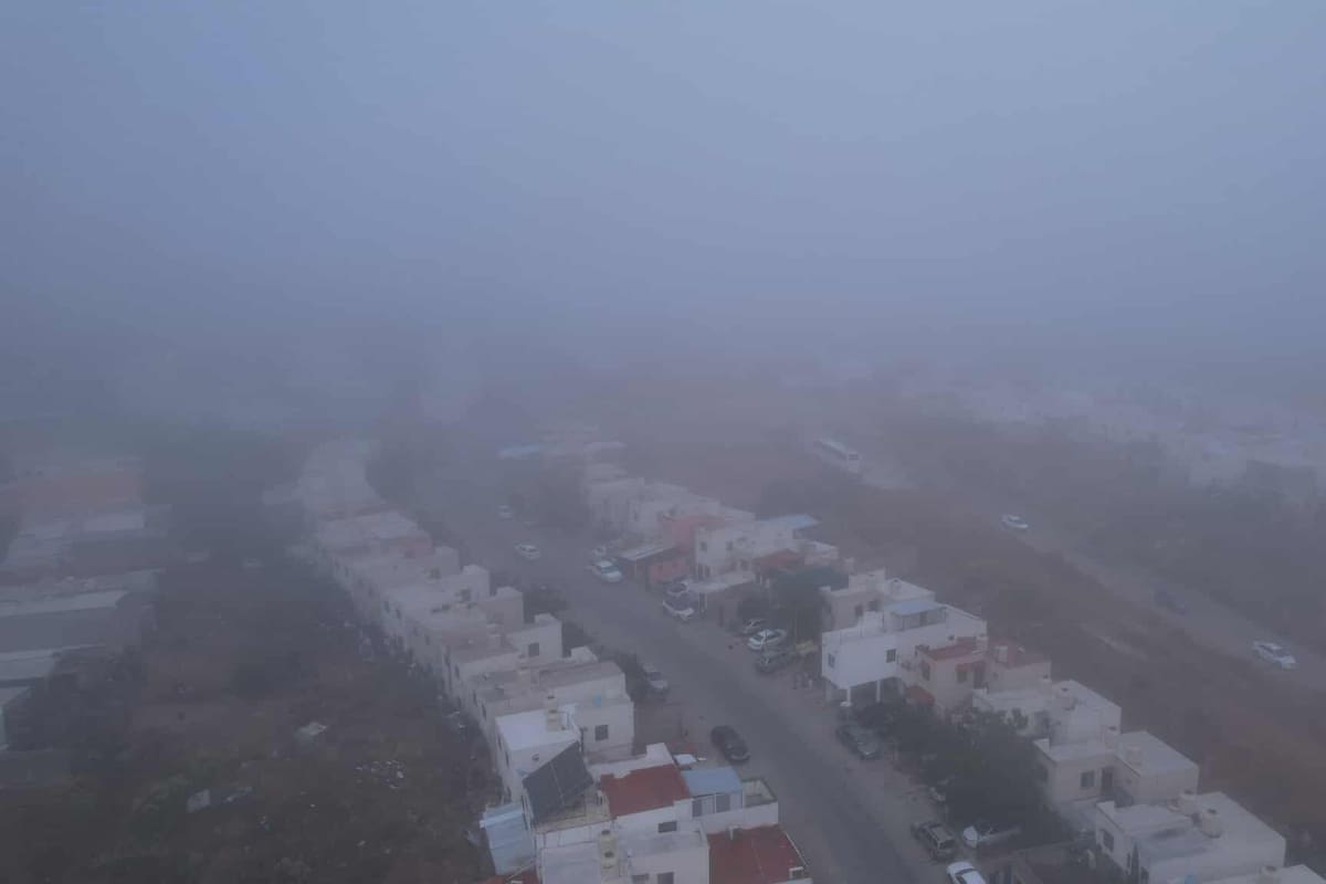 Amanece Nogales con densa neblina
