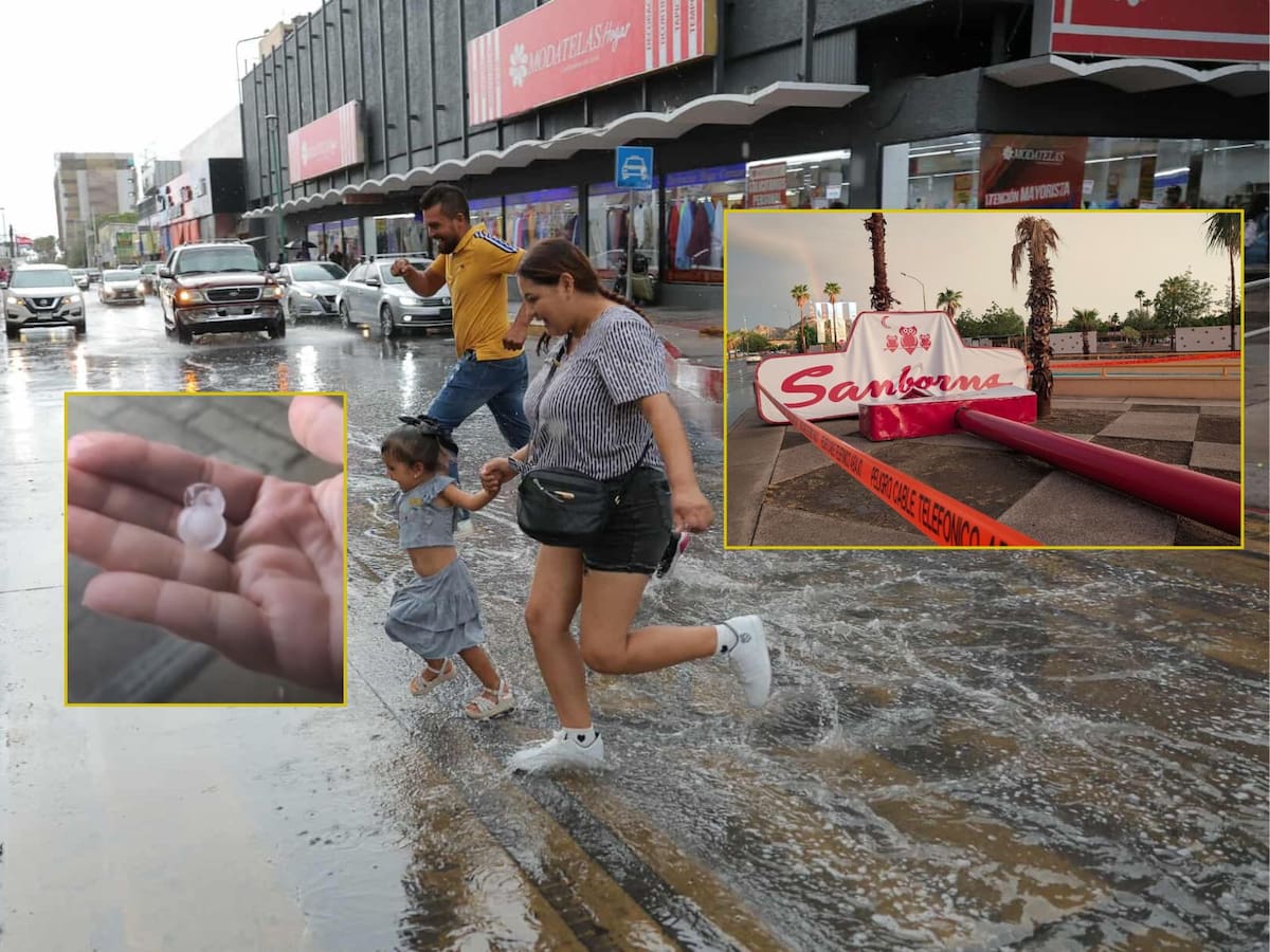 Lluvia y vientos de casi 80 km/hr dejan destrozos en Hermosillo. | Crédito: Julián Ortega (GH)