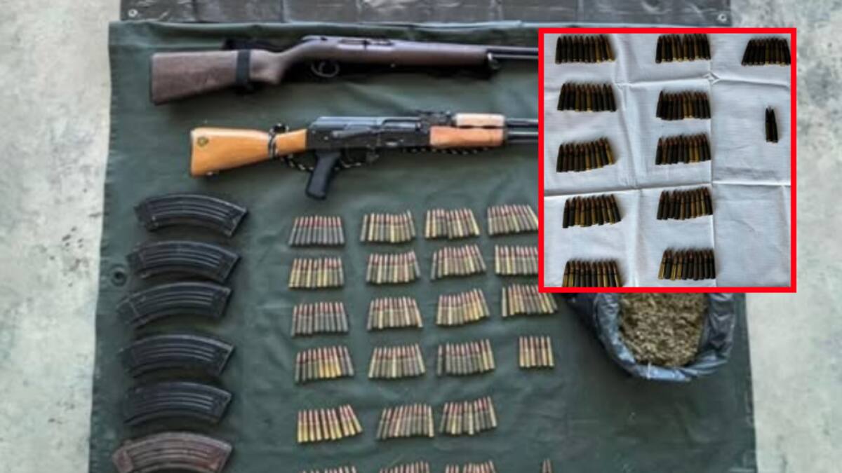 Operativo en Mazatlán: Ejército y Guardia Nacional aseguran armas, cartuchos y presunta marihuana en zona rural