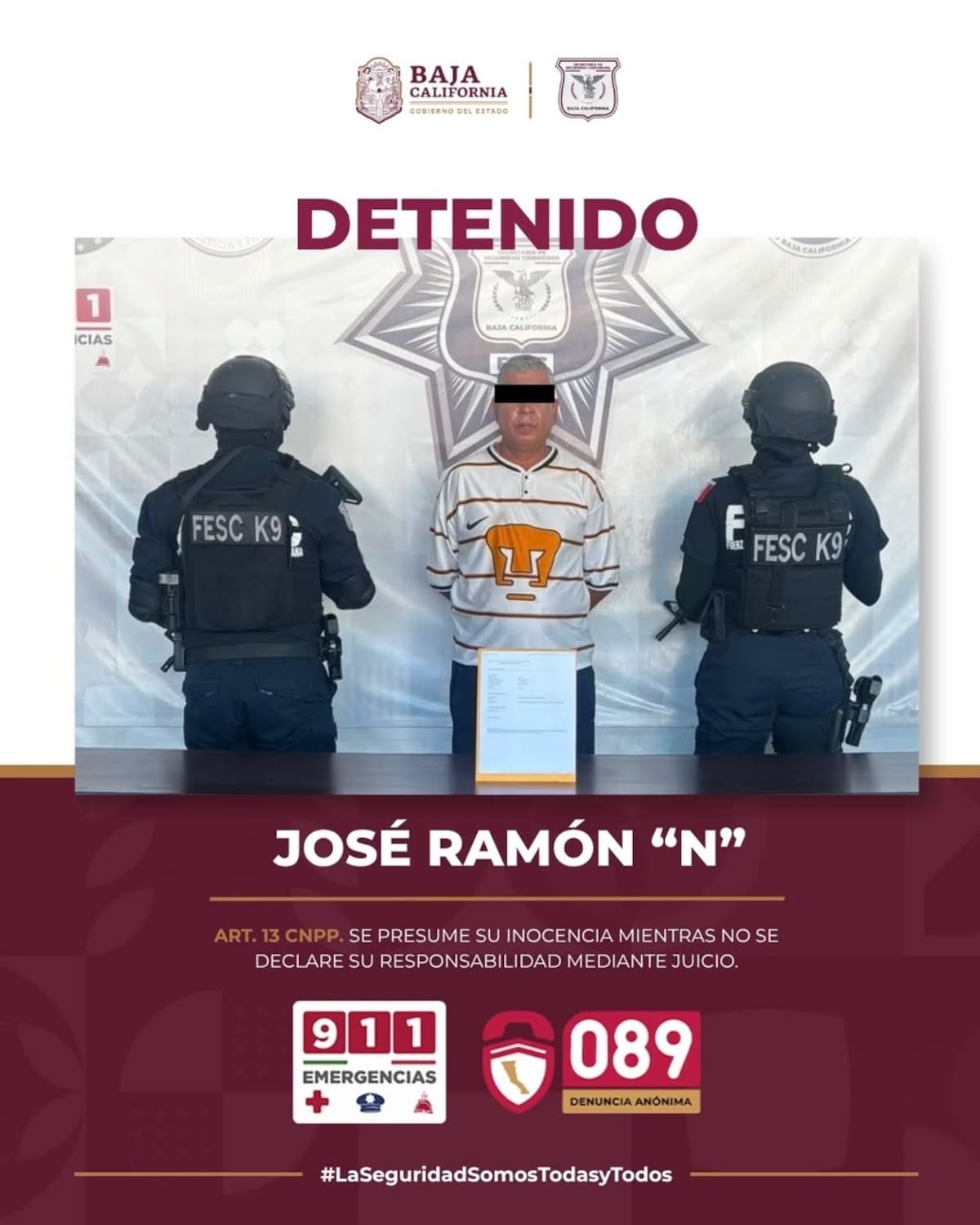 El conductor se identificó como José Ramón “N”, de 49 años, originario de Mexicali, quien manifestó que esperaba un servicio, ya que trabajaba como chofer de plataforma digital. Foto. Cortesía