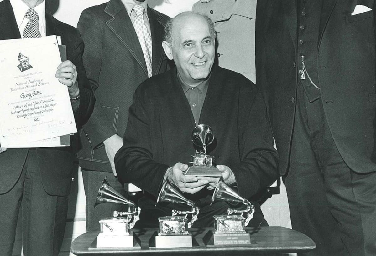 Georg Solti. El director de orquesta húngaro-británico que ostentó el récord por décadas, con 31 Grammys.