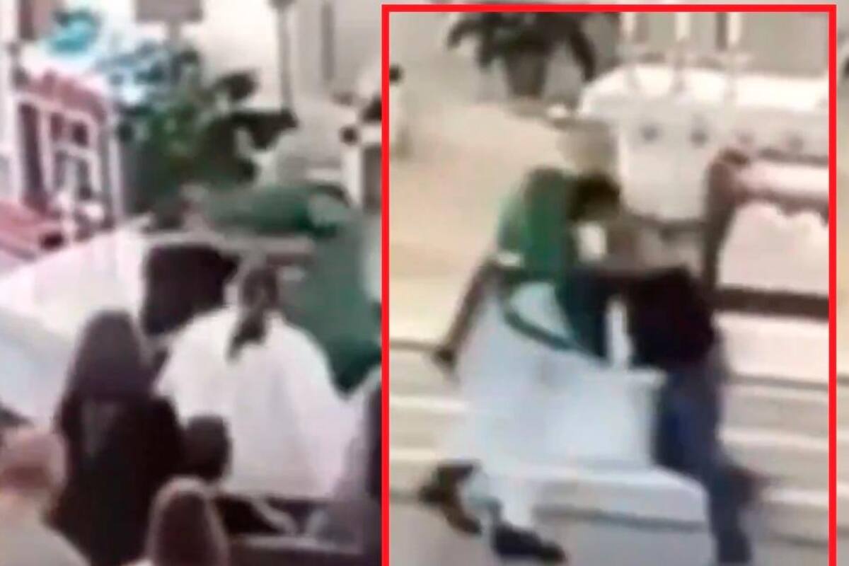 VIDEO: Agrede a "siervo de Dios" en plena misa y termina preso