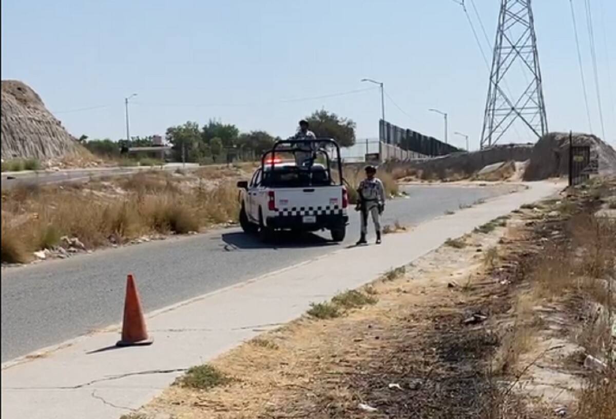 Elementos de la Guardia Nacional custodian el lugar. Foto: Cortesía