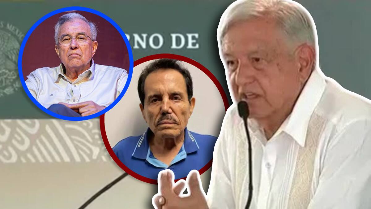 AMLO sobre la cara de “El Mayo” Zambada. Foto: Especial