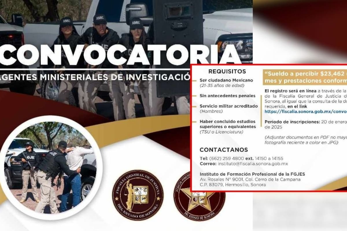 Convocatoria para Agentes Ministeriales de Investigación Criminal de la FGJES: requisitos, beneficios y cómo inscribirse