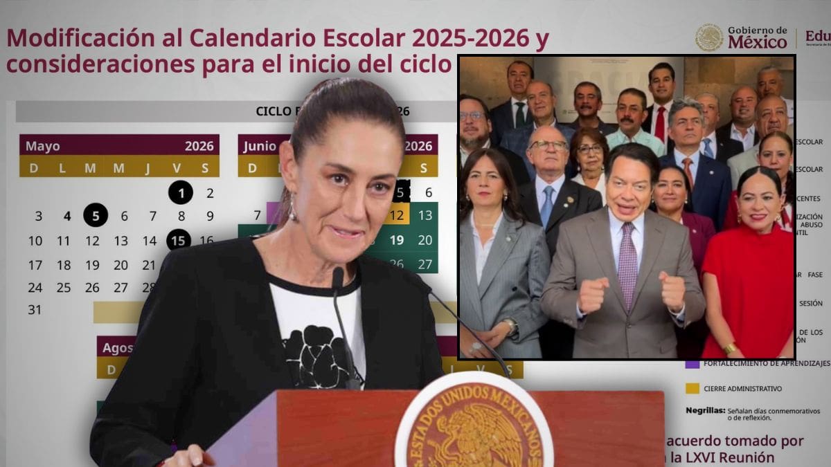 Claudia Sheinbaum frena definición del nuevo calendario escolar y aclara que adelantar vacaciones por calor y Mundial 2026 “no es decisión de Mario” pese a que el secretario de Educación ya difundió fechas modificadas y un calendario actualizado