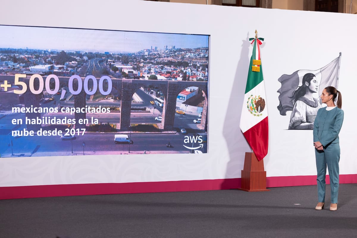 Amazon invierte en México como parte del Plan México de Claudia Sheinbaum. | Crédito: Presidencia