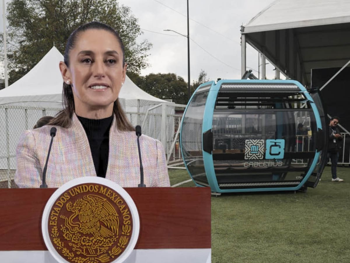 Sheinbaum anuncia que el Cablebús Tlalpan-Coyoacán estará listo en año y medio: será el más largo del mundo | Crédito: Presidencia