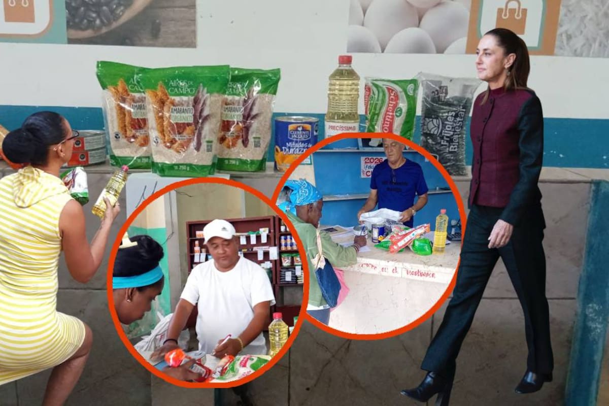 Frijoles del bienestar, latas de sardina, aceite Precissimo entre los alimentos solidarios que envió Claudia Sheibaum a Cuba; la embajada agradece la ayuda solidaria y difunde FOTOS de las despensas