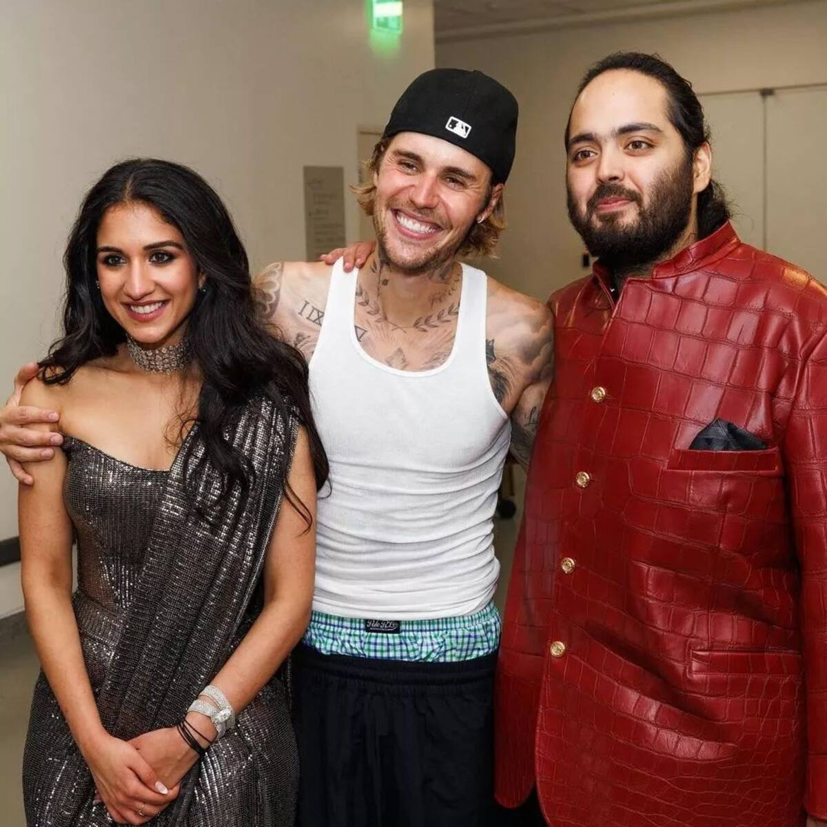 Justin Bieber en la boda de Radhika y Anant / Instagram: @radhikamerchantfc