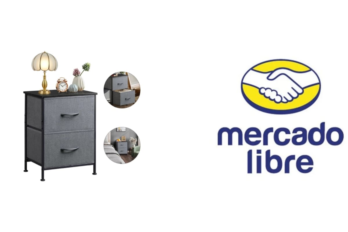 Oferta Mercado Libre: Buros para recamara con 2 cajones de mesa con el 60% de descuento