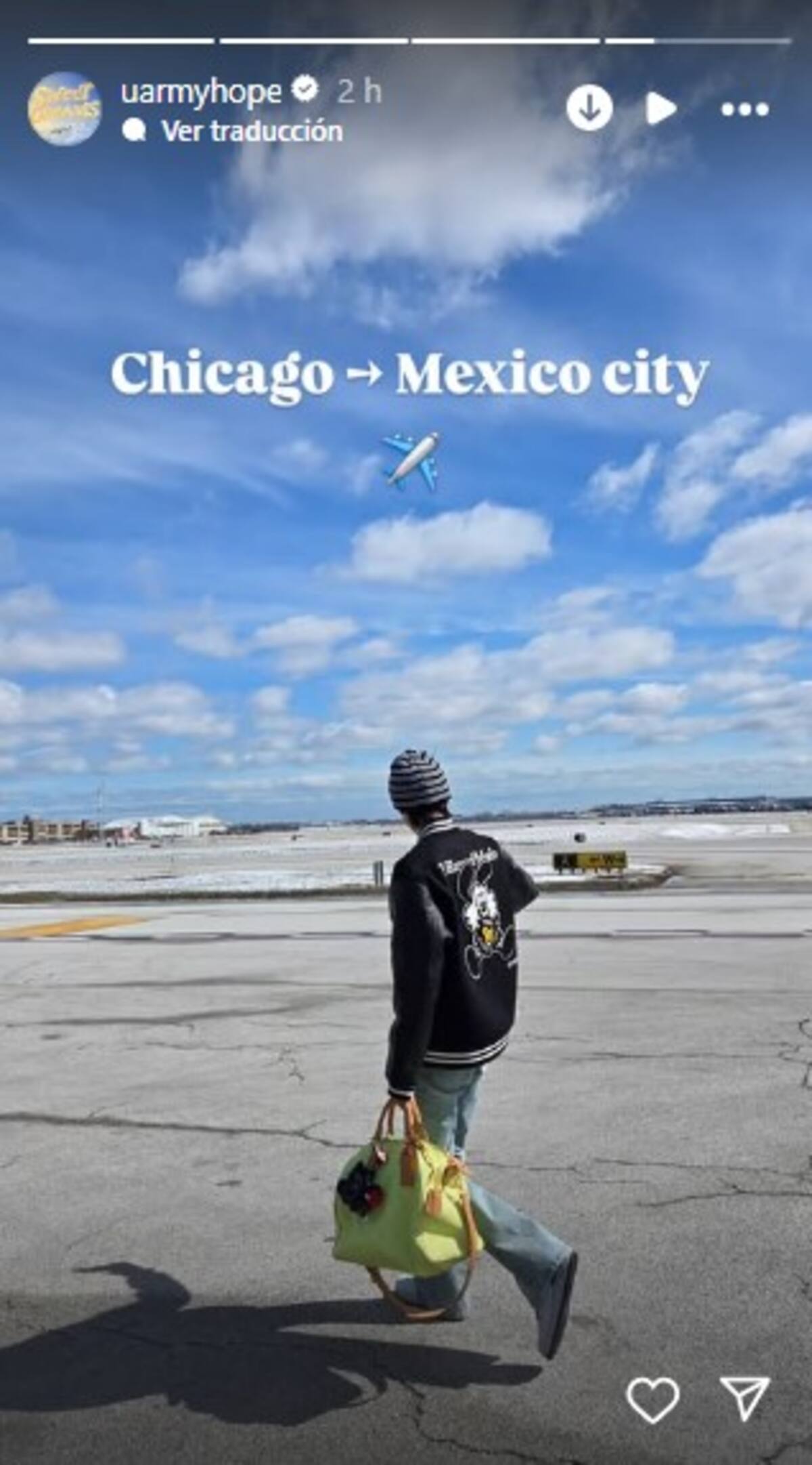 J-Hope anuncia su viaje a México / Instagram @uarmyhope