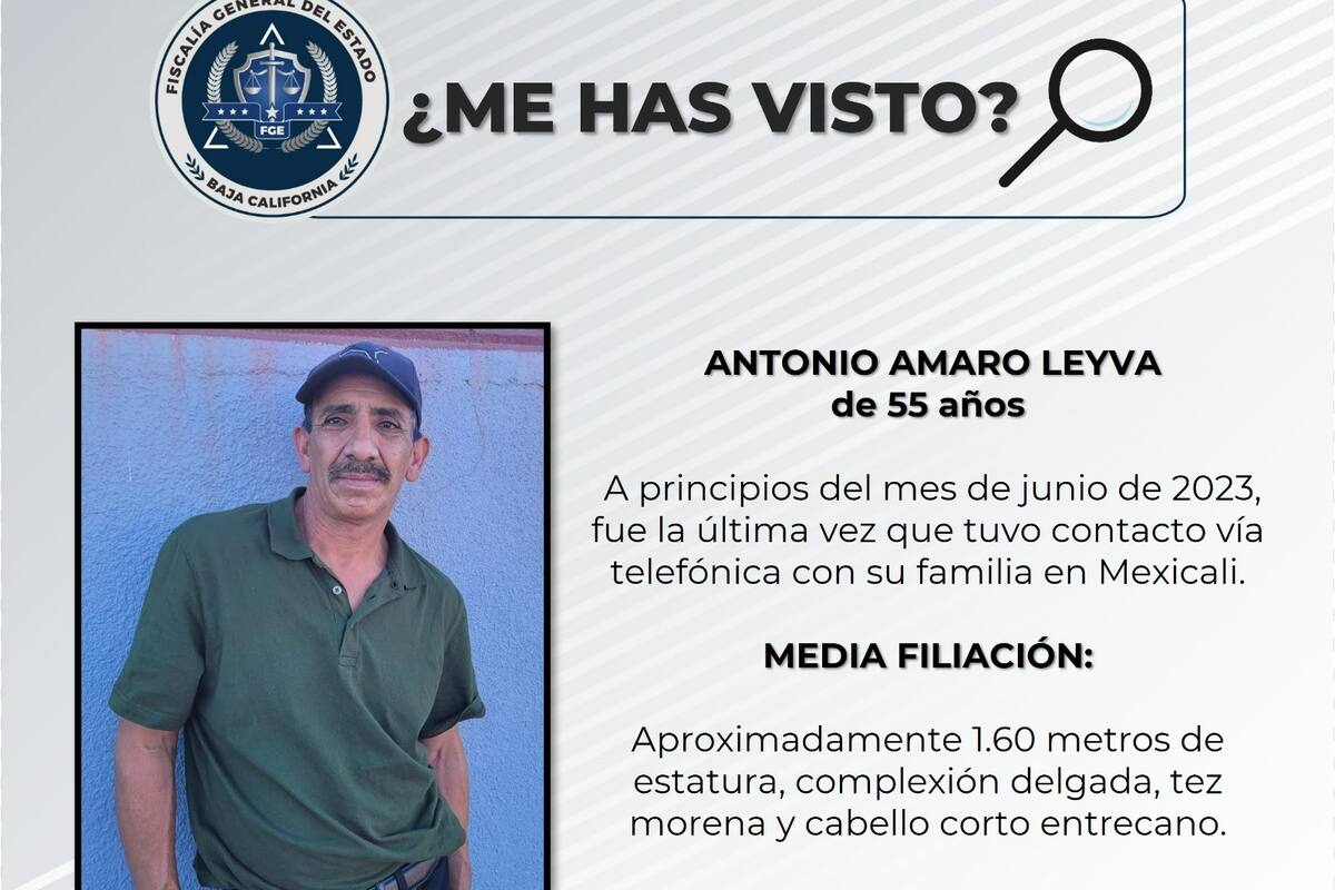 Se solicita ayuda para localizar a Antonio Amaro Leyva