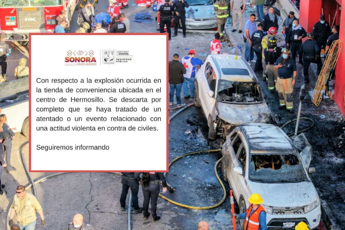 Secretaría de Seguridad Pública descarta que explosión en tienda del Centro de Hermosillo haya sido un atentado