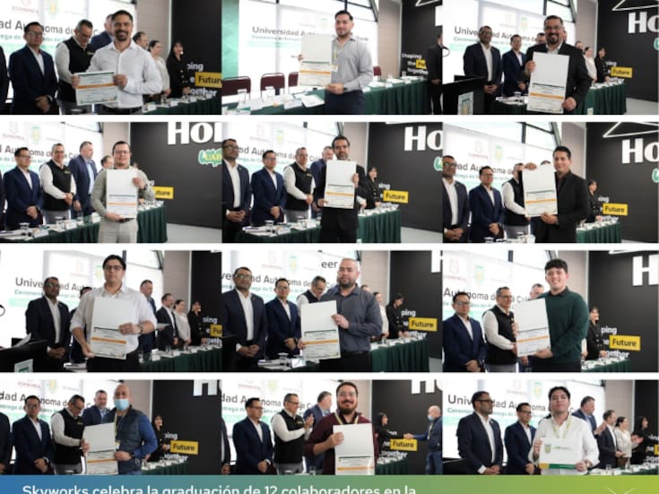 Skyworks celebra la graduación de 12 colaboradores en la tercera generación del Programa de Alta Tecnología de UABC