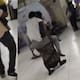 Mujer carga a su esposo enfermo en la espalda dentro de un hospital; denuncian que le negaron una camilla