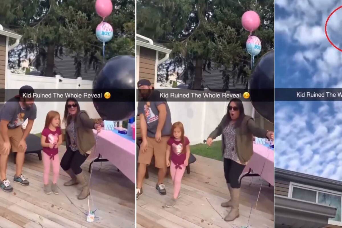 VIDEO: Niña hace berrinche y arruina fiesta de revelación de género