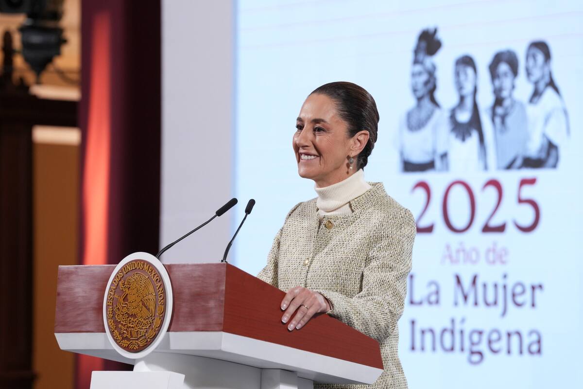 La presidenta Claudia Sheinbaum en su "mañanera del Pueblo"| Crédito: Presidencia