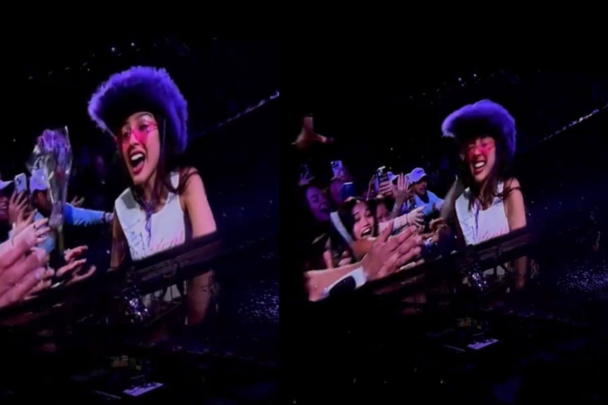 ¡Olivia Rodrigo es golpeada por una de sus fans en pleno concierto en vivo!