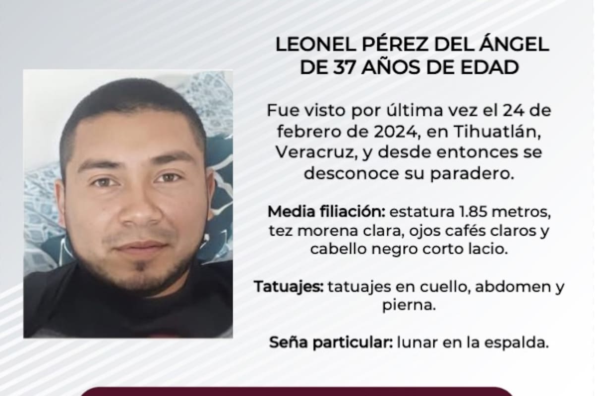 Se busca a Leonel Pérez del Ángel de 19 años de edad
