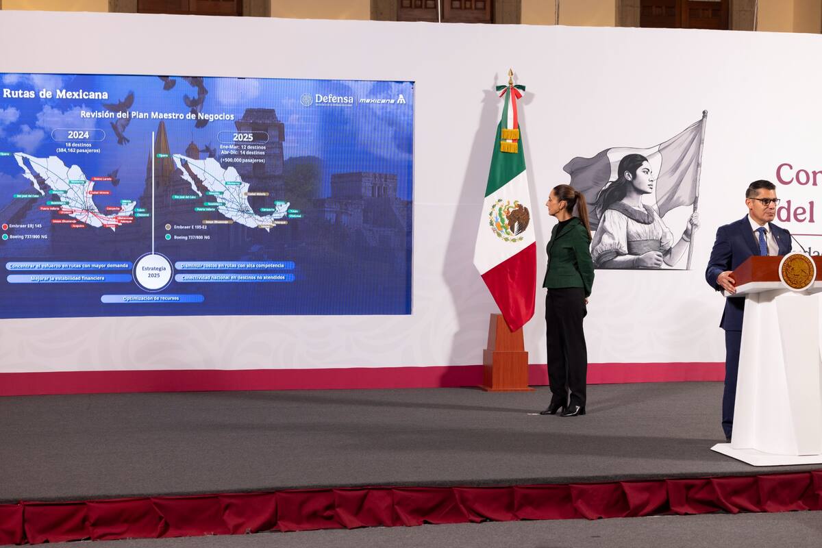 Gobierno anuncia ampliación de destinos en Mexicana de Aviación. | Crédito: Presidencia