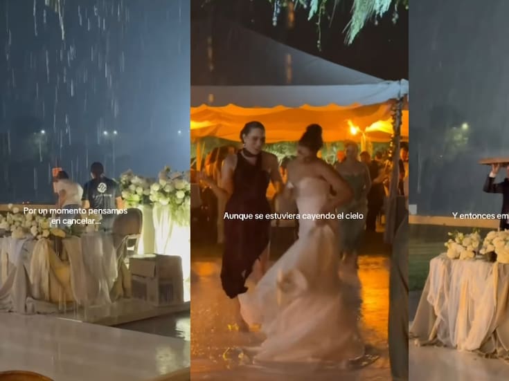 Novios revelan cómo una fuerte tormenta casi arruina su boda y se vuelven virales