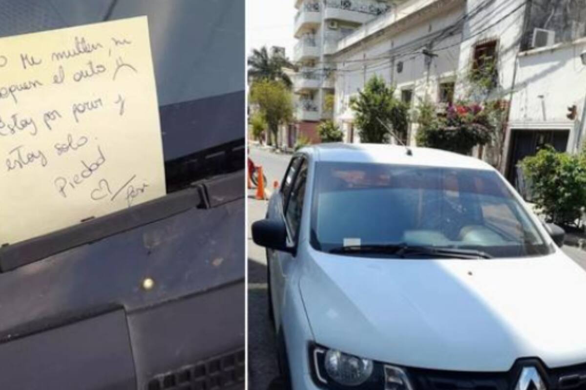 VIRAL: “No me multen, estoy por parir” El aviso que dejó una mujer para que la grúa no se lleve su auto