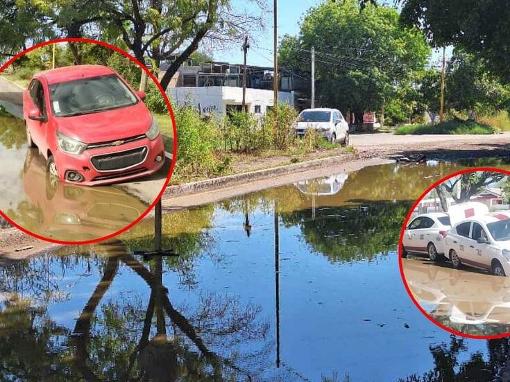 Casi diario queda un vehículo atorado: Vecinos de calle con zanja en Ciudad Obregón