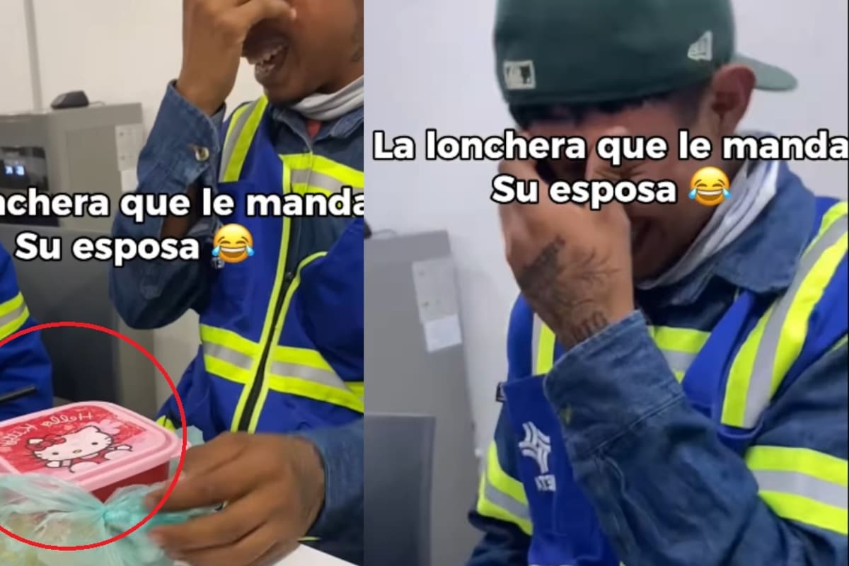 “Debe agradecer que al menos a él sí le mandan lonche: su esposa le envía una lonchera de Hello Kitty y se muere de la vergüenza”