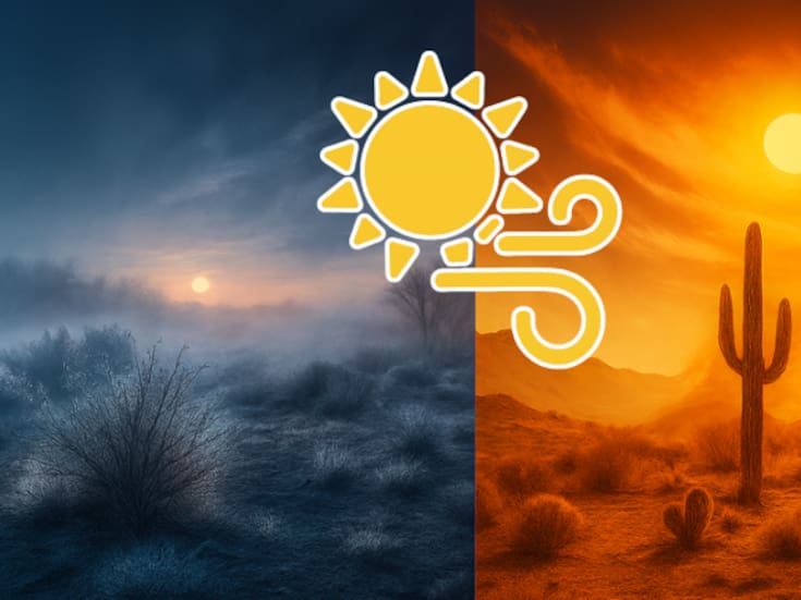 Frío al amanecer y calor extremo por la tarde: Sonora enfrenta contraste térmico y vientos con llegada de frentes fríos