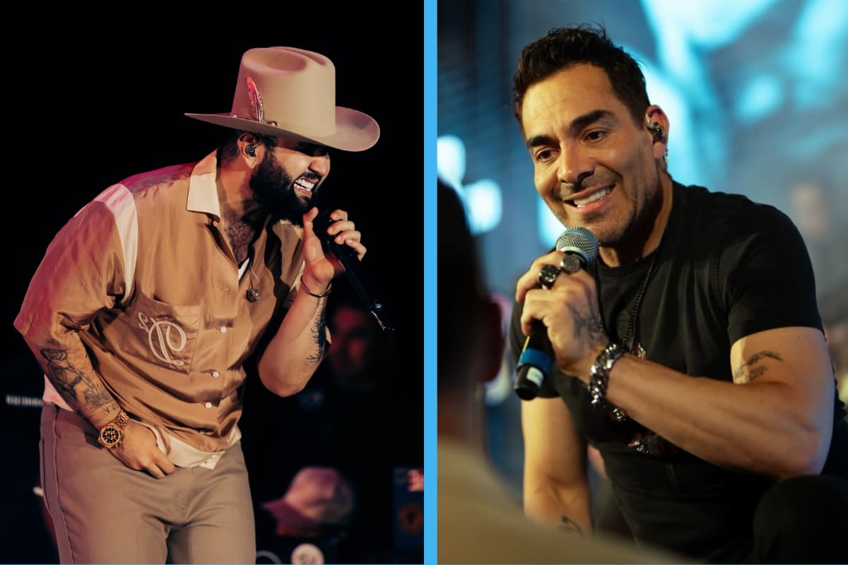 Carín León y Omar Chaparro cantan juntos y sorprenden en presentación de “Muda” (VIDEO)