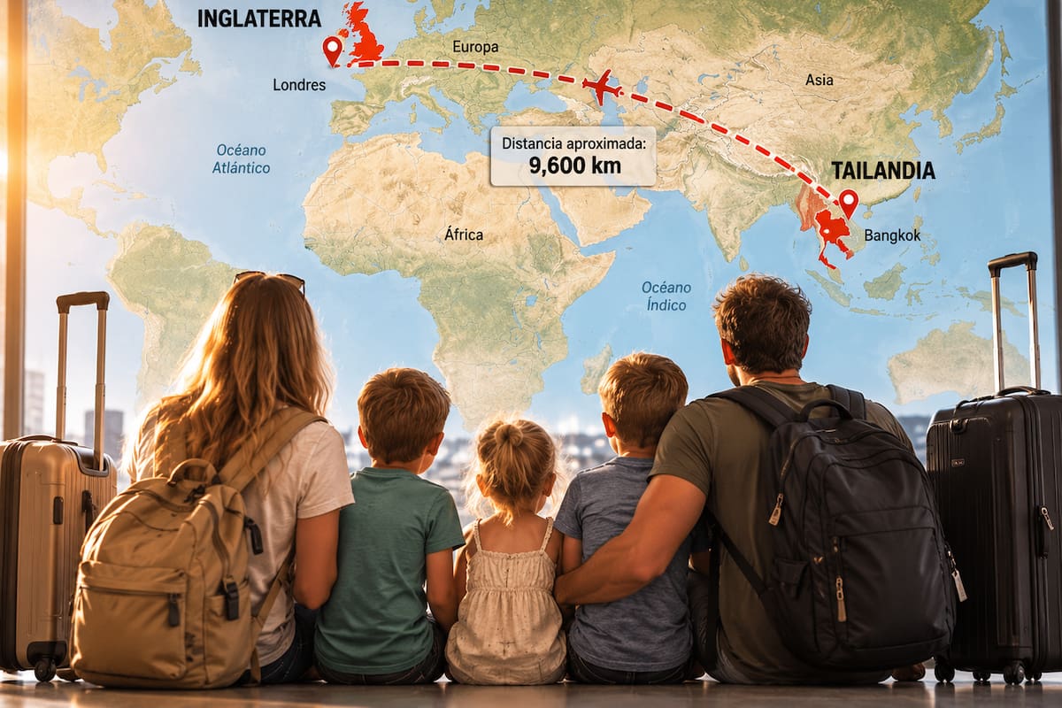 Se mudaron a 12 mil kilómetros de distancia para tener más tiempo juntos como familia: Pareja decide con sus tres hijos vender su casa de casi medio millón de dólares en Inglaterra y empezar de nuevo en Tailandia