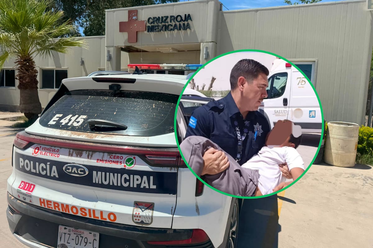 Policía Municipal auxilia a un niño con problemas respiratorios y a un adulto desorientado en Hermosillo