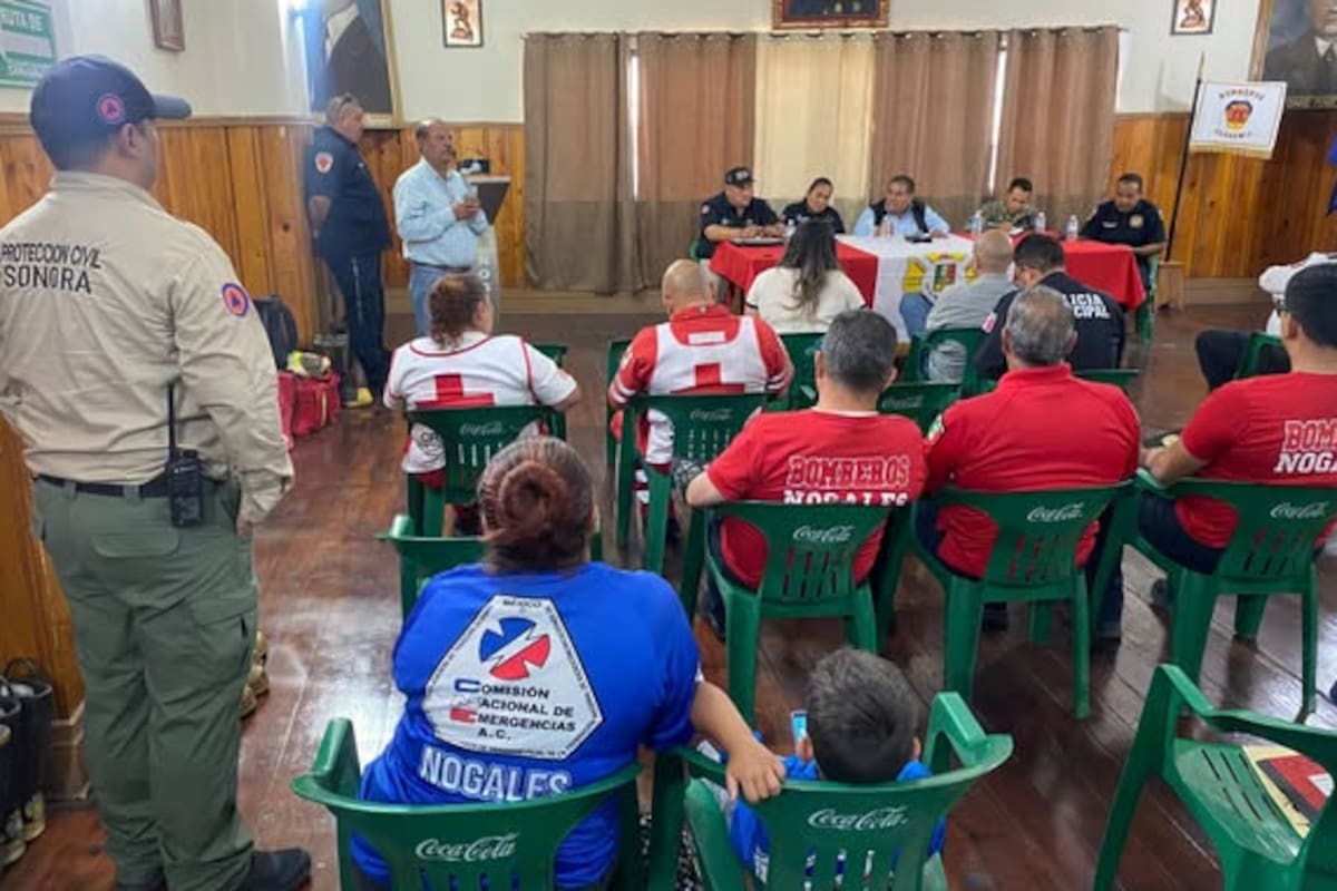 Refuerzan coordinación en Nogales ante riesgo por lluvias y crecida del arroyo Tecnológico