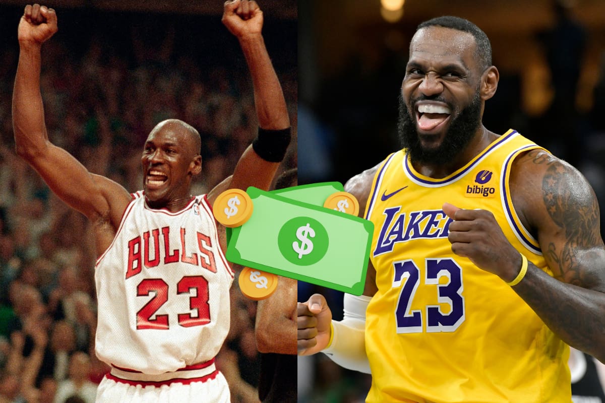 Esto es lo que gana LeBron James en comparación del mayor salario de Michael Jordan con los Bulls