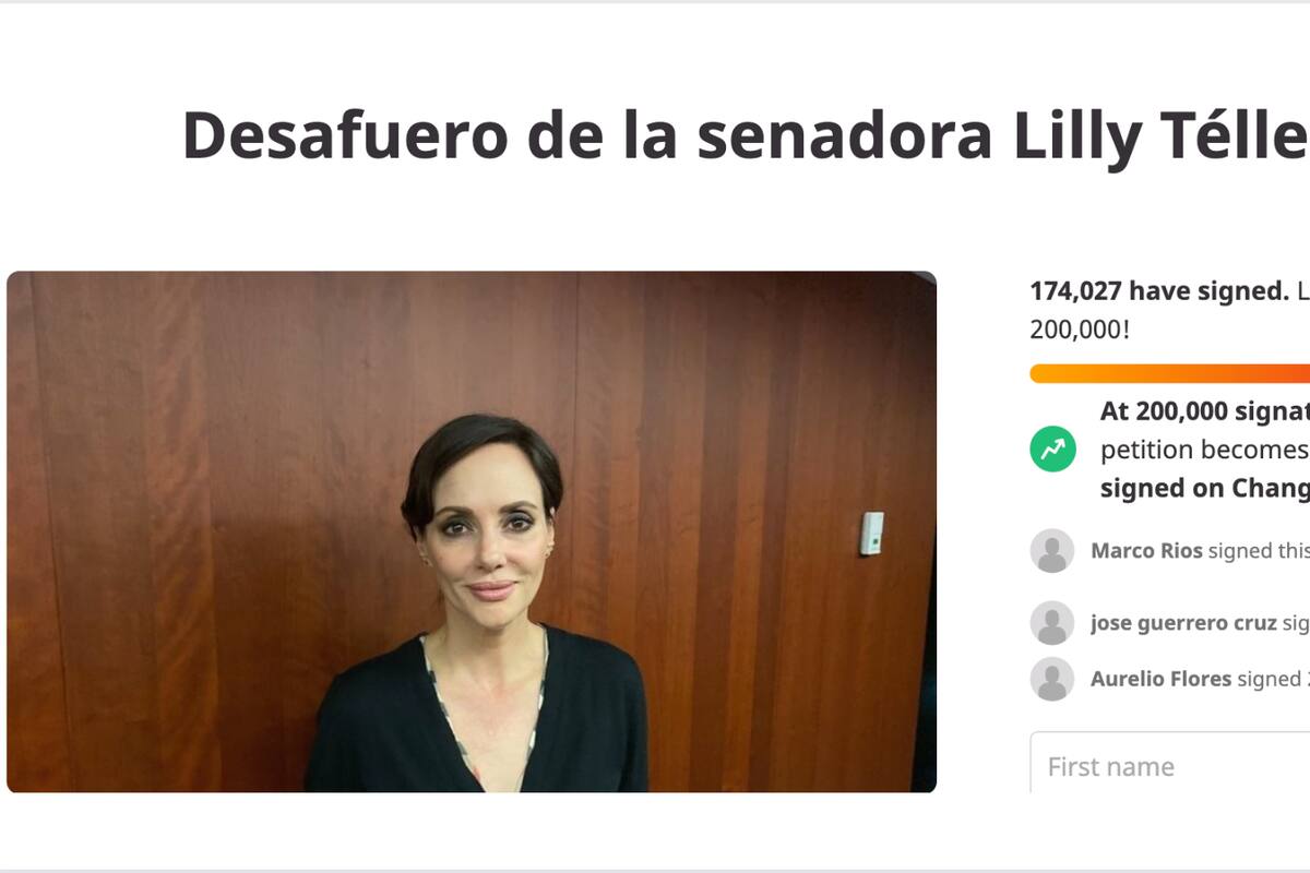 Registran firmas para desafuero de la senadora Lilly Téllez en change.org
