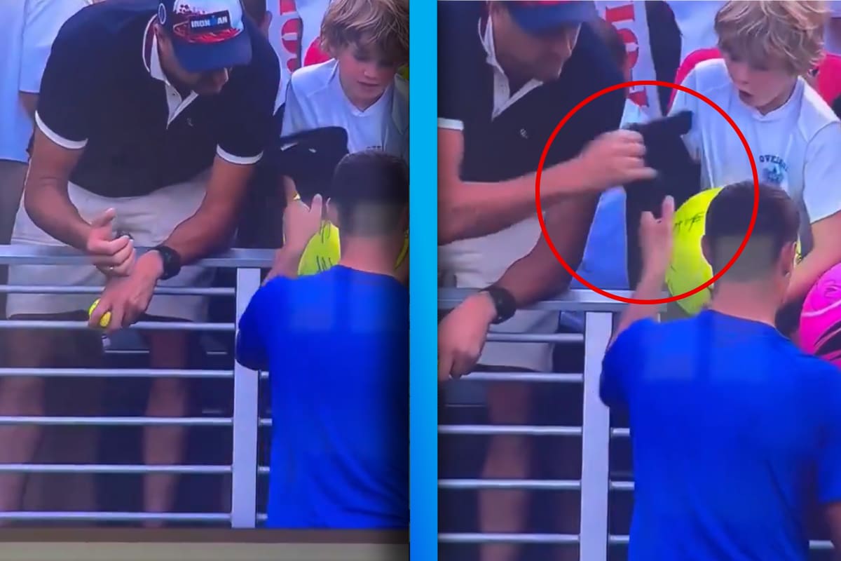 VIDEO: Hombre le arrebata a niño una gorra que le había dado un tenista en el US Open