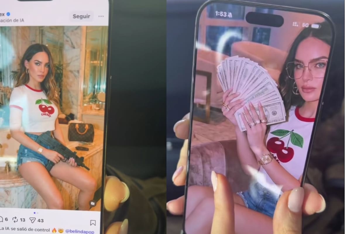 Belinda se burla de imágenes de ella hechas con IA y cuestiona cómo la retratan