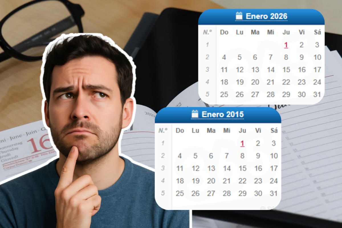 El calendario de 2026 será idéntico al de 2009 y al de otros años sin que falle ninguna fecha; te contamos por qué ocurre esta coincidencia y qué calendarios antiguos te servirán por completo el próximo año