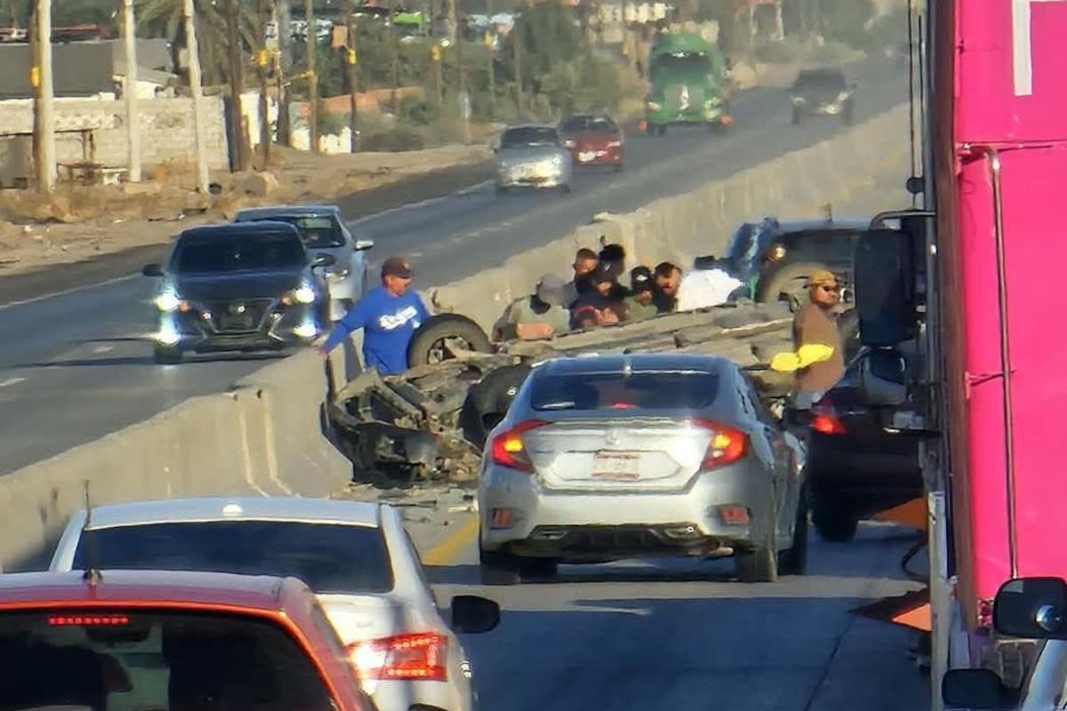 Segundo día consecutivo con accidente en la carretera SLRC–Mexicali