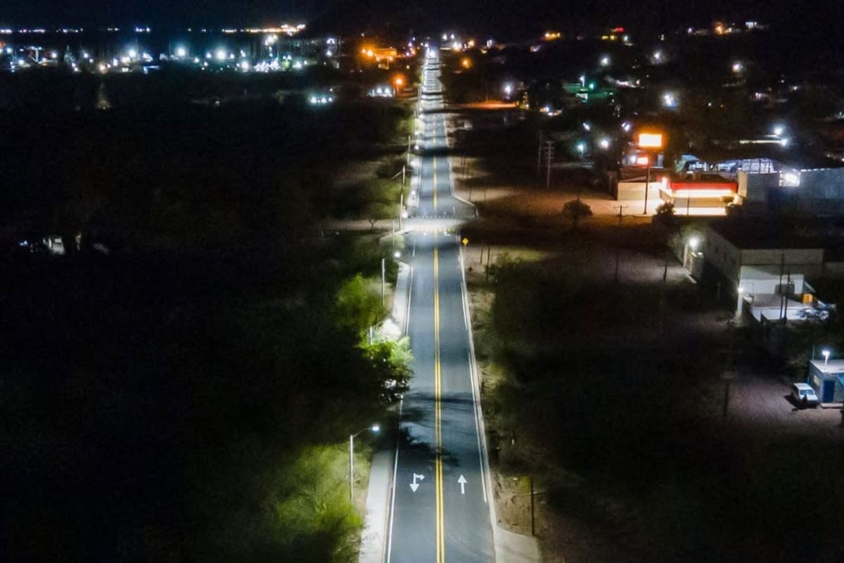 Guaymas instala 1,395 luminarias LED para brindar infraestructura moderna a comunidades yaquis y zonas rurales