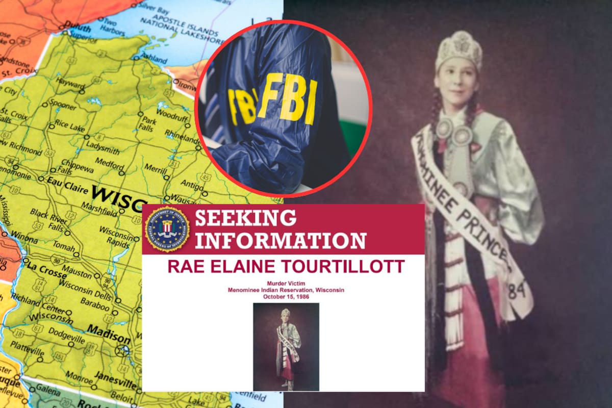 FBI ofrece recompensa de 50 mil dólares por información sobre el homicidio de una princesa de la tribu menominee ocurrido en 1986 en Wisconsin; Rae Elaine Tourtillott desapareció tras una fiesta y fue encontrada muerta seis meses después hace 40 años