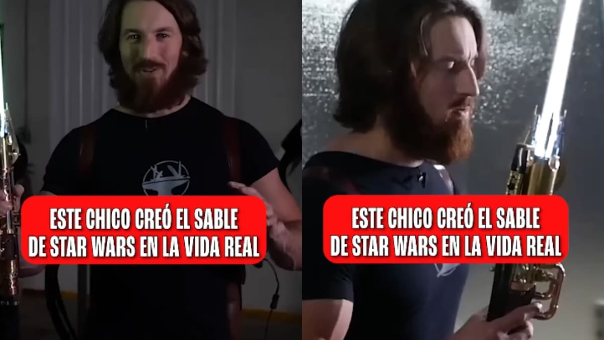 Hombre crea desde cero un lightsaber de Star Wars y se vuelve viral en redes sociales