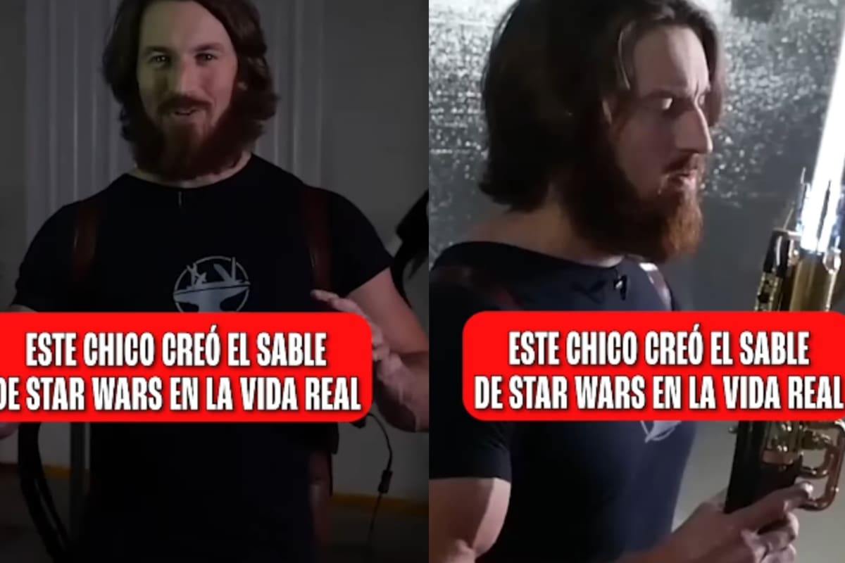 Hombre crea desde cero un lightsaber de Star Wars y se vuelve viral en redes sociales