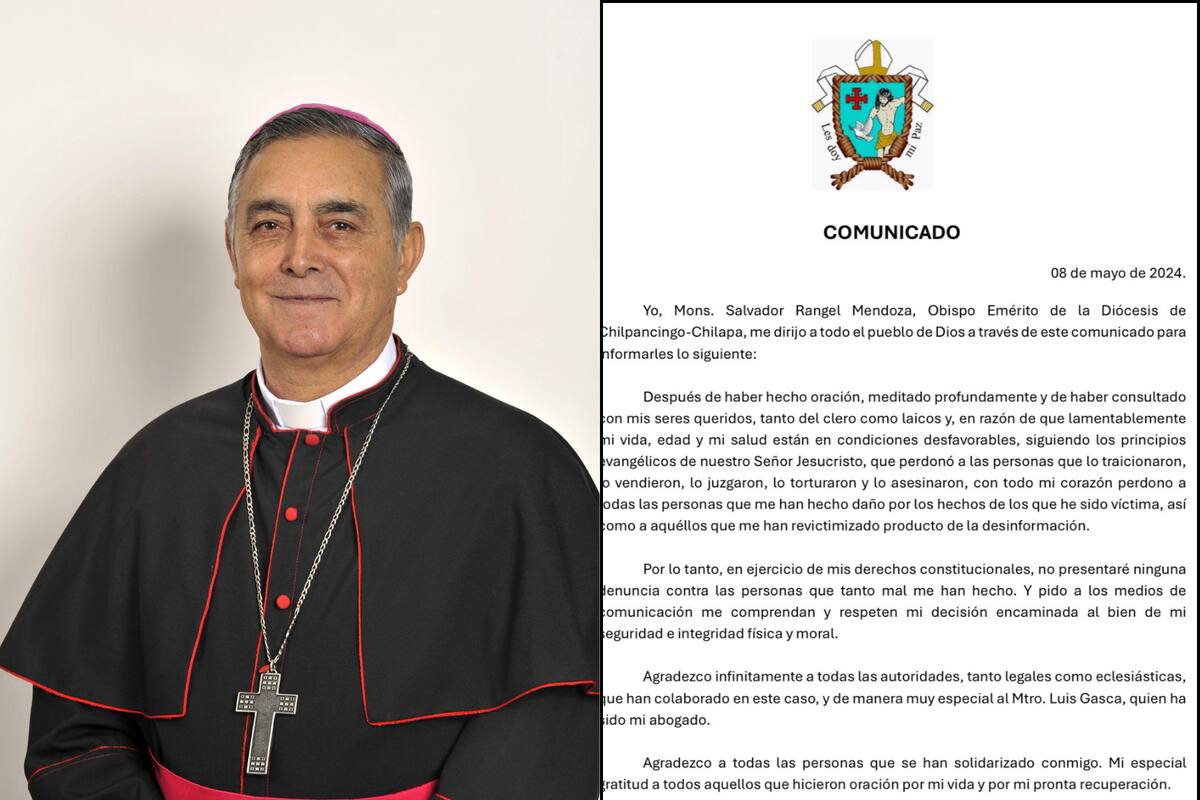 “Perdono a todas las personas que me han hecho daño”: Obispo de Chilpancingo no presentará cargos