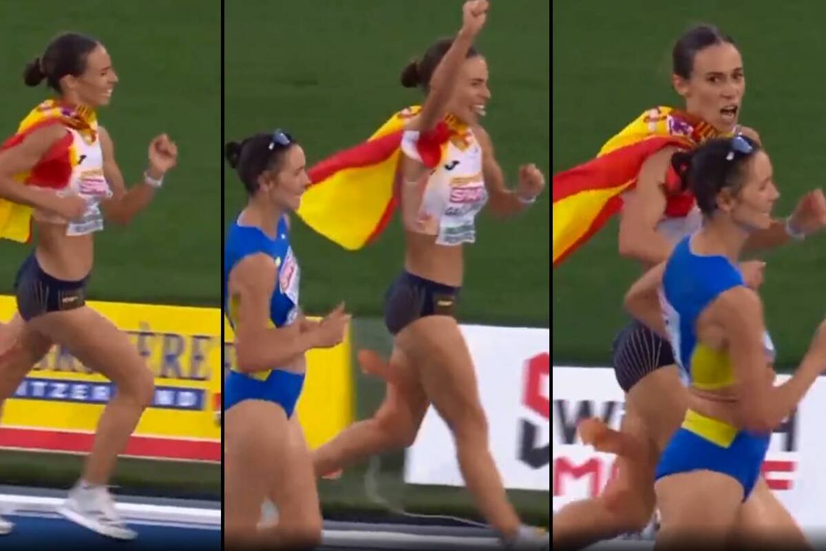 VIDEO: Atleta española perdió el bronce tras celebrar antes de cruzar la meta