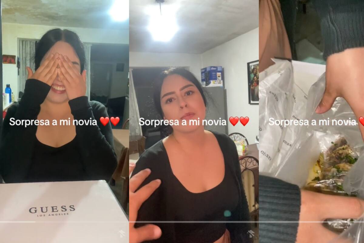Hombre le regala una caja a su novia y le hace creer que son tacones, pero en realidad era una orden de tacos