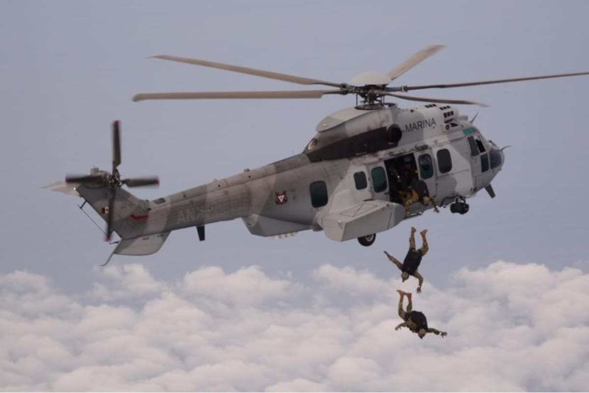 Se desploma helicóptero de la Marina en SLP