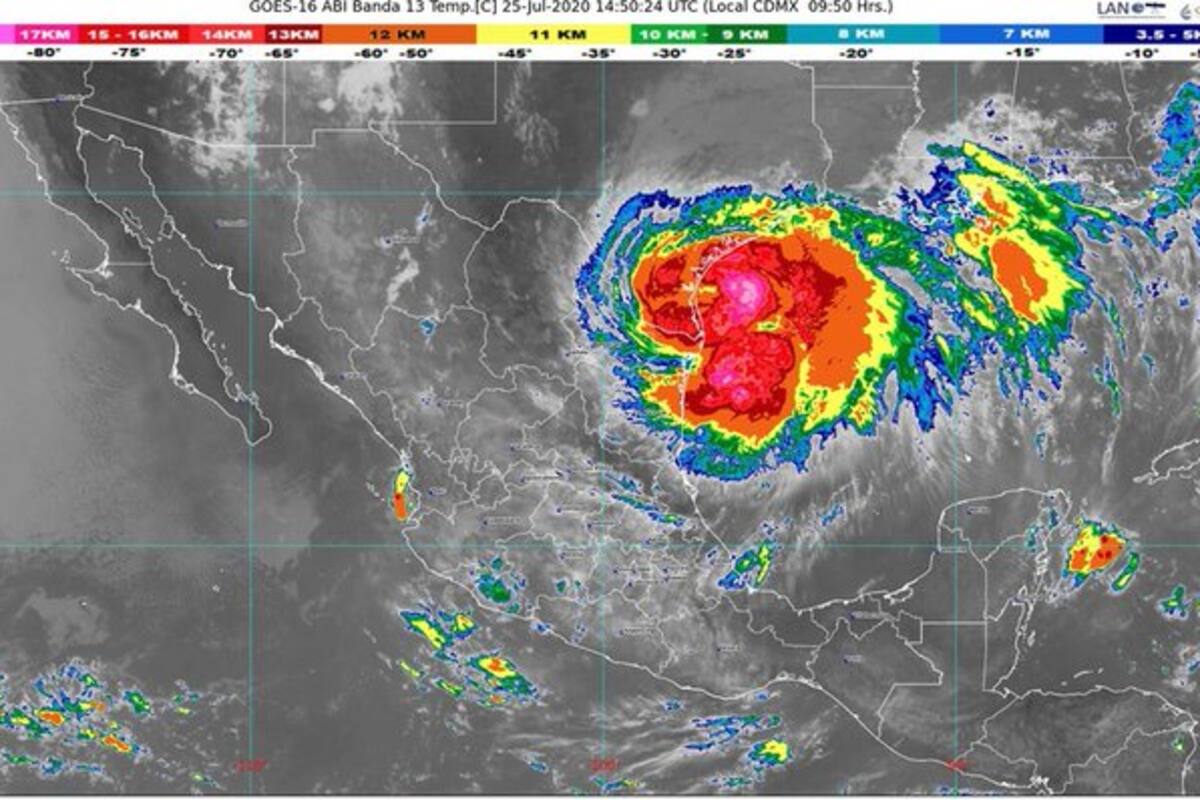 Hanna traerá lluvias torrenciales a Nuevo León y Tamaulipas, intensas en Coahuila